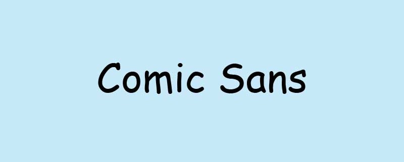 Font Comic Sans